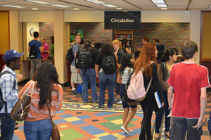 Busy Circulation Desk
