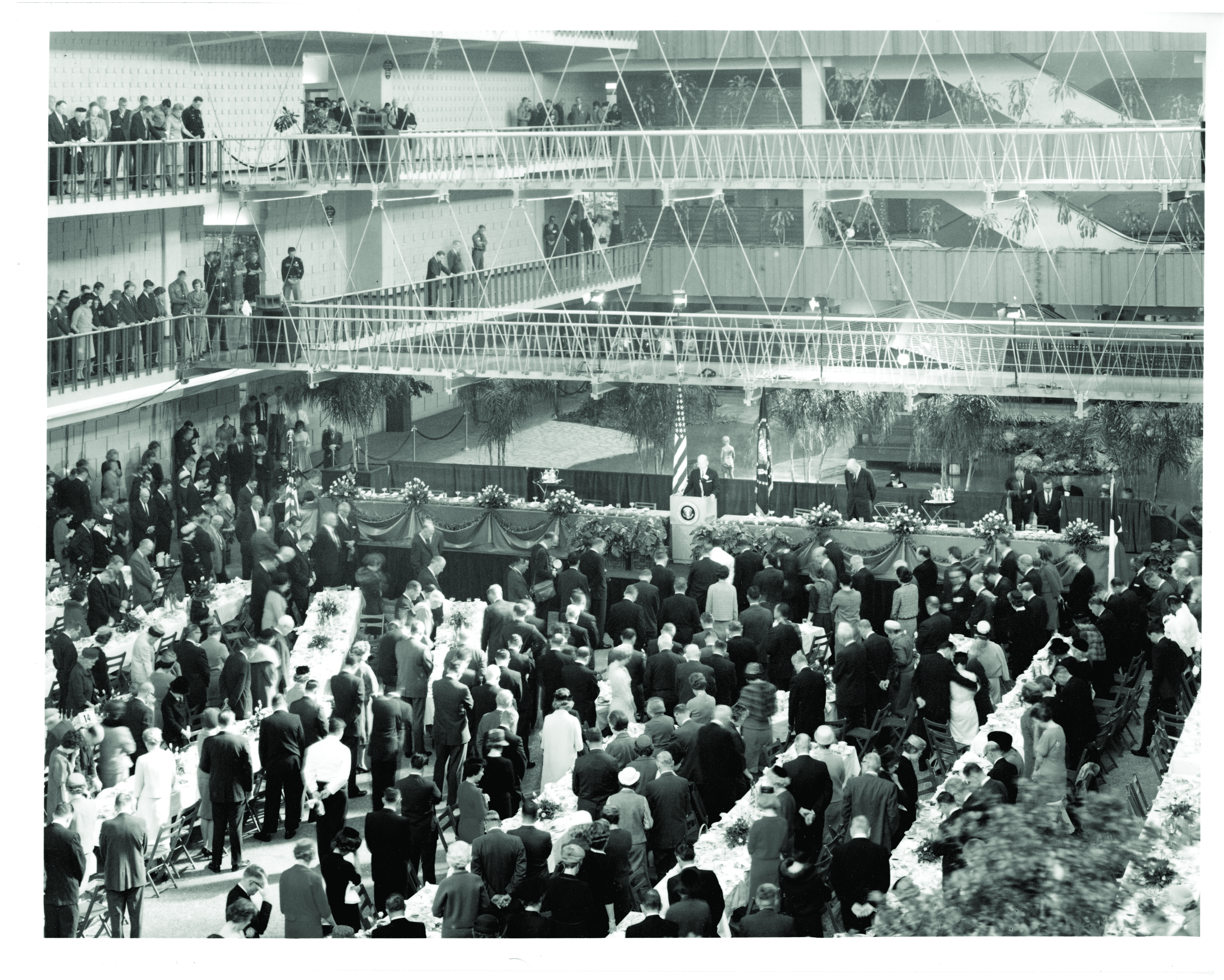 Photo of guests gathered at the Dallas Trade Mart