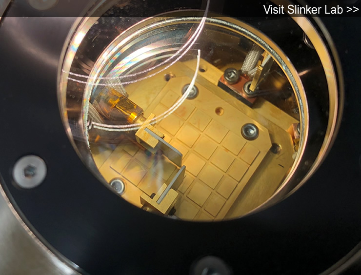 Cryogenic probe station recently awarded to the Slinker Lab from the Office of Naval Research. Photo credit: Ashan Wettasinghe.