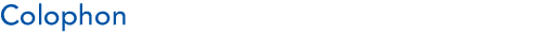 Colophon
