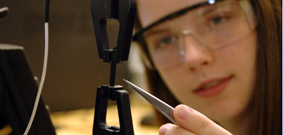 Nanotube Paper Sample on the Instron 5848 Microtester